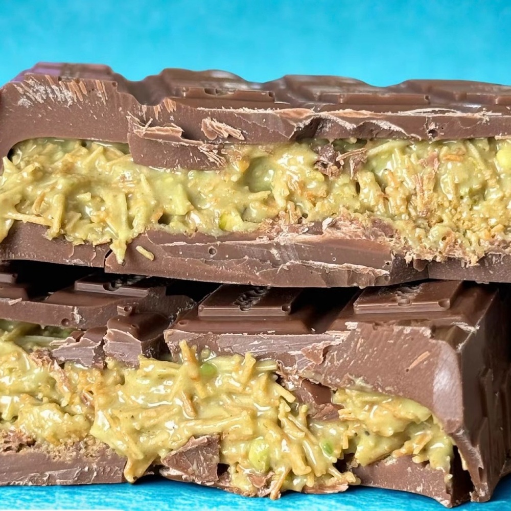NEW CHOCBOX REFILL CANDY BAR KIT PISTACHIO KNAFEH MILK CHOCOLATE  WITHOUT MOLD